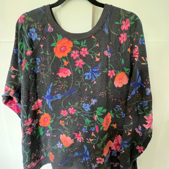 Floral Long Sleeve Crewneck Sweatshirt - Picture 2 of 4